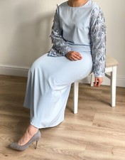 Maxi Dress Blue Sequin