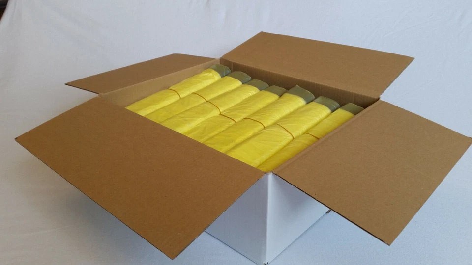 Gelbe Säcke Gelber Sack Müllbeutel Müllsack mit Zugband bis 200 Rollen - Bild 2 von 3