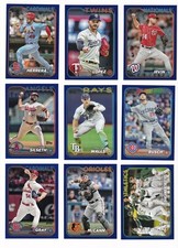 2024 TOPPS SERIES 2 BASE ROYAL BLUE PARALLEL 9 CARD LOT