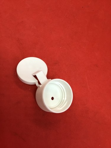 White Plastic Lid With Flip Lid - Diameter 1 1/8” - Picture 5 of 5