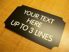 Custom Engraved 3x5 Black Plaque Office Sign Add Your Wording Wall or Door