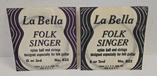 La Bella Folk Singer nylon ball end strings B or 2nd No 832  G or 3rd No. 833