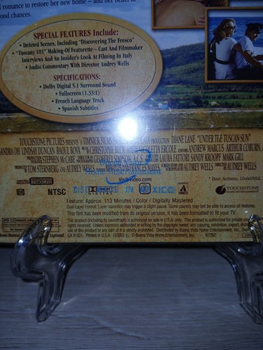 Under the Tuscan Sun DVD Fullscreen Diane Lane Touchstone 2003 Sealed Vintage  - Picture 12 of 14