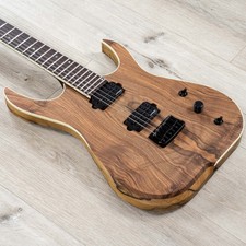 Skervesen Raptor 6 Guitar, Black Limba Body, Stained Figured Walnut Top