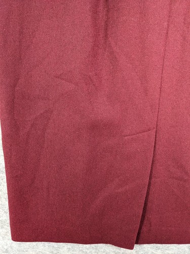 Koret Skirt Womens 8 Maroon Red Merino Wool Lined Straight Pencil Pockets Vtg - Picture 9 of 14