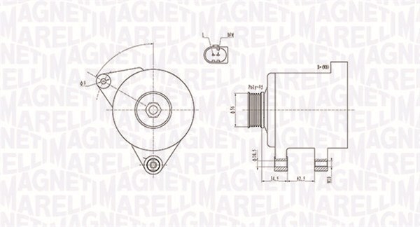 MAGNETI MARELLI 063731546010 Alternator for AUDI,SKODA,VW