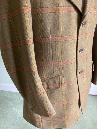 VINTAGE GENTLEMAN’S ALL WOOL ENGLISH TAILORED CHECK SPORTS JACKET - Picture 3 of 7