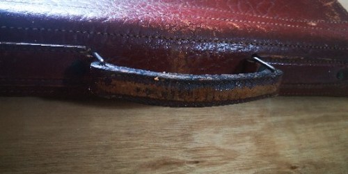Retro Satchel Bag Vintage brown thick leather briefcase Large - Picture 12 of 13