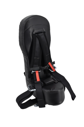 Polaris RZR Black Carbon Fiber Bump Seat with Black Four Point Harness - Picture 2 of 3