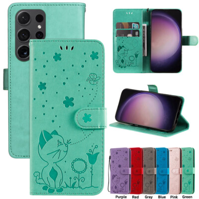 For Samsung Galaxy S26 S25 S24 S23 S22 S7 Magnetic Leather Flip Card Wallet Case