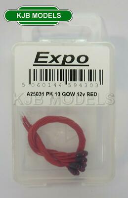 Brandneu in Originalverpackung Expo A25031 rot 10 x Weizenkorn Glühbirnen 12 Volt-Modellierungselektronik