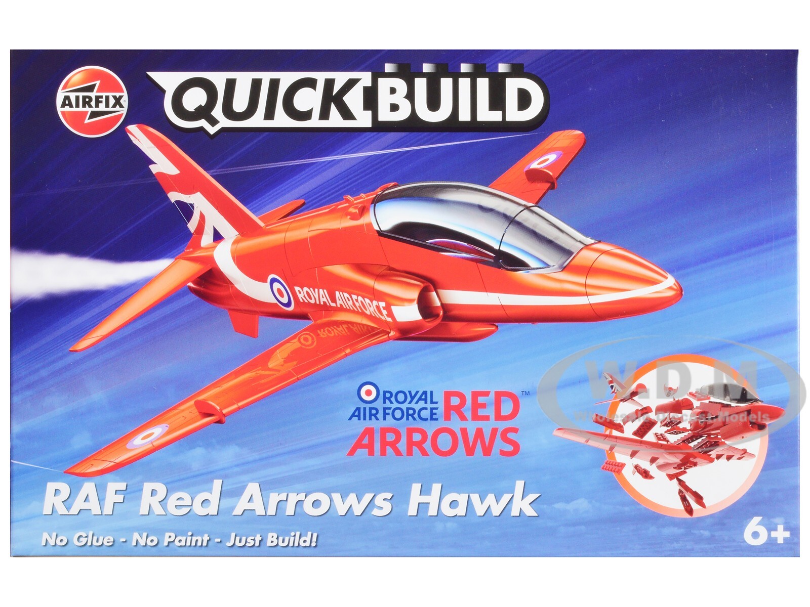 RAF RED ARROWS HAWK PLANE PLASTIC SNAP ON MODEL KIT BY AIRFIX QUICKBUILD J6018 4590₽