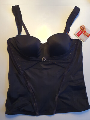 LISCA Corsage ohne Stäbchen schwarz mit Glitzer mit Etikett NP   49,95