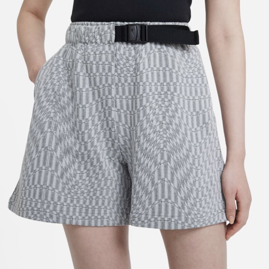 Nike Sportswear NSW Tech Pack Belted Shorts Grey Women's Nike Sportswear NSW Tech Pack Belted Shorts Grey Women's