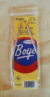 Wright's Boye #7350-10 29  Circular Knitting Needles US: 10 Perfection Points