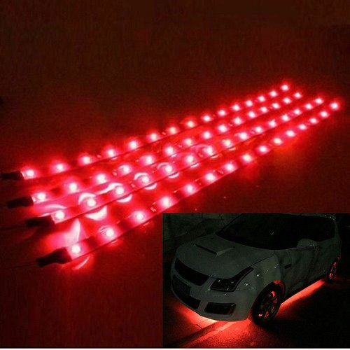 Lot Waterproof 12''/15 LED DC 12V Motor Strip Underbody Light For Car Motorcycle - Picture 9 of 28