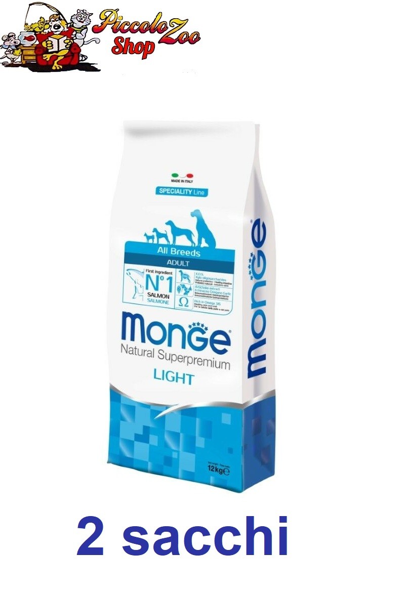 Set 2 Monge All Breeds Light Salmone e Riso | Crocchette Cani Prezzo Basso
