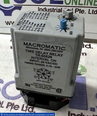   TR-60528 Time Delay Relay 0.1 Sec to 2 Hour 24V W/ RB08-PC Connector #WD1