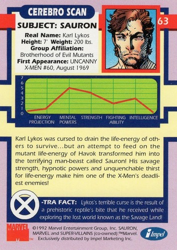 Impel Marvel X-Men Series 1 1992 Trading Cards, Single Cards, You Pick! - Picture 127 of 211