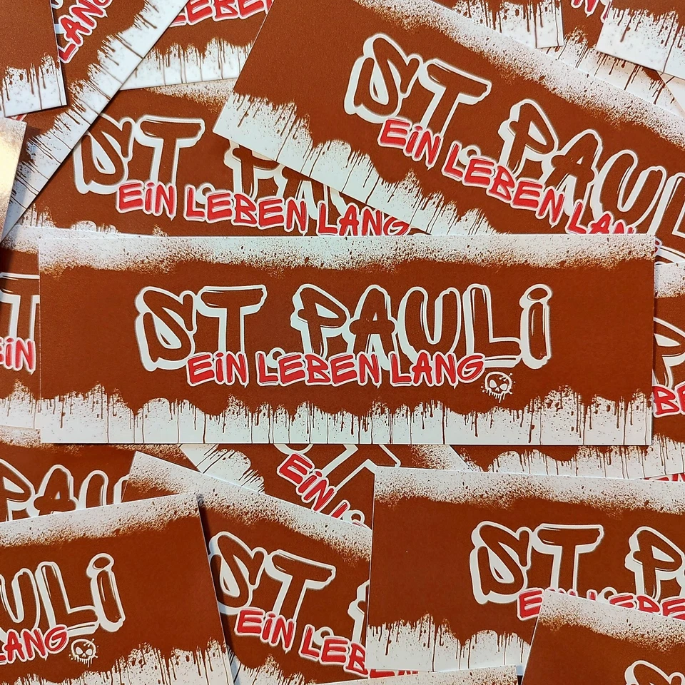 300x St. Pauli Aufkleber/ Sticker Mix/ Fußball Fanartikel/ PVC/ wetterfest - Bild 3 von 4
