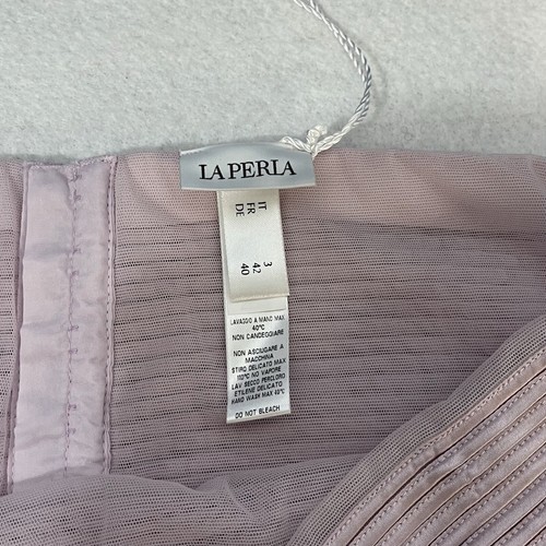 LA PERLA Womens Jupe Silk Tulle Lycra High Waist Midi Skirt Pink (MSRP $400) - Picture 6 of 9