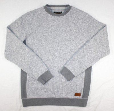 Quicksilver Sweater Sweatshirt Men's L Keller Crew Neck Knit Jumper Heather Gray