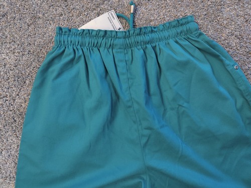 Basic Editions Green Women's Average Length Elastic Waist Pull Up Pants Sz S NWT - Picture 3 of 5