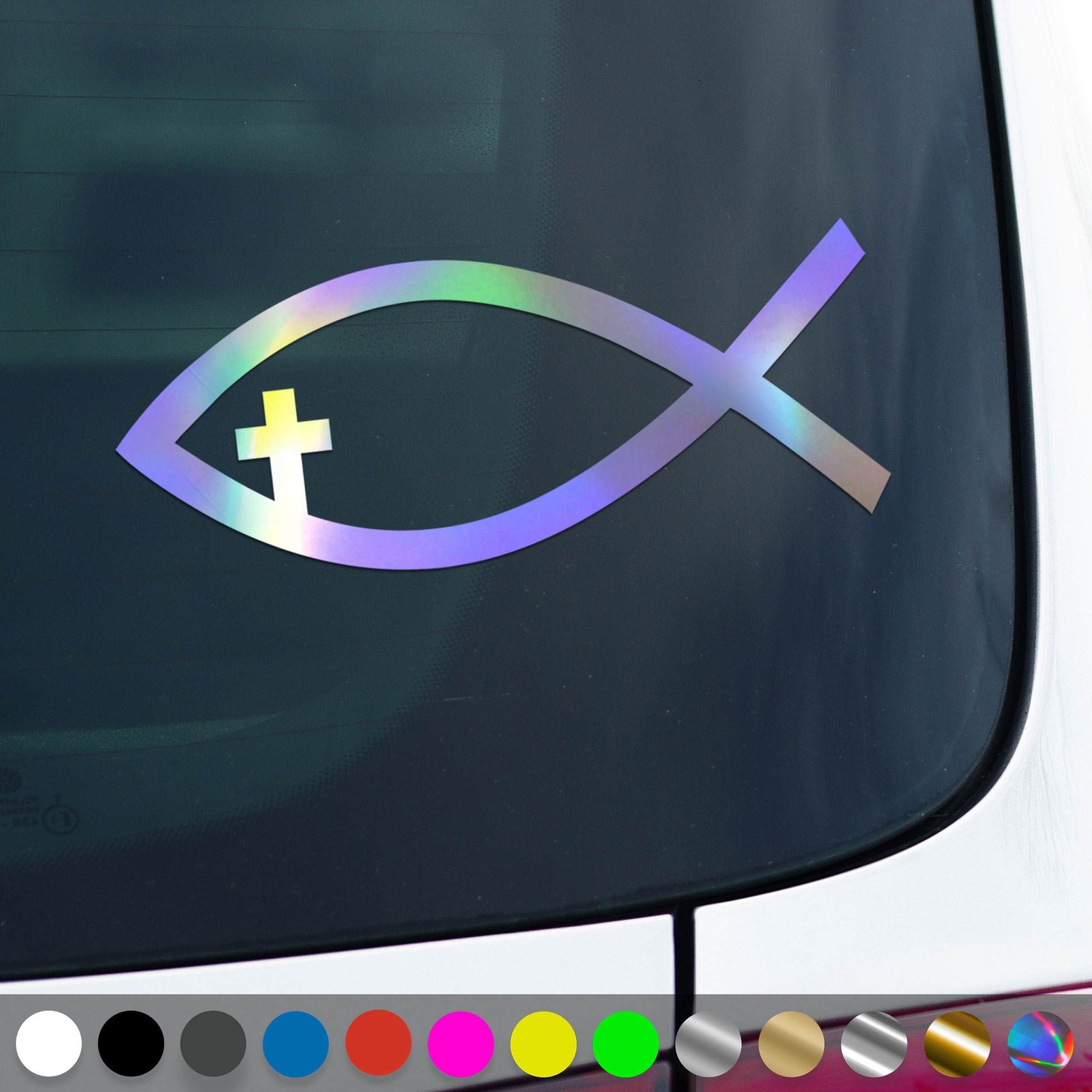 Ichthys Aufkleber Fisch Jesus Christus Kirche Sticker Auto Geschenkidee