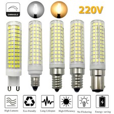 Led Light Bulb Dimmable Smd2835 Chip Ceramic 220v E11 Corn E14 15w G9 Warm White