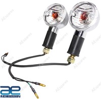 Blinker Set Chrom Strukturiert FüR Royal Enfield Bullet 350 500Cc Gec