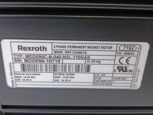 Synchronmotor, MDD090C-N-040-N2L-110GA0, R911248610, Rexroth, neu - Bild 3 von 7