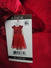 girls red dress size 14