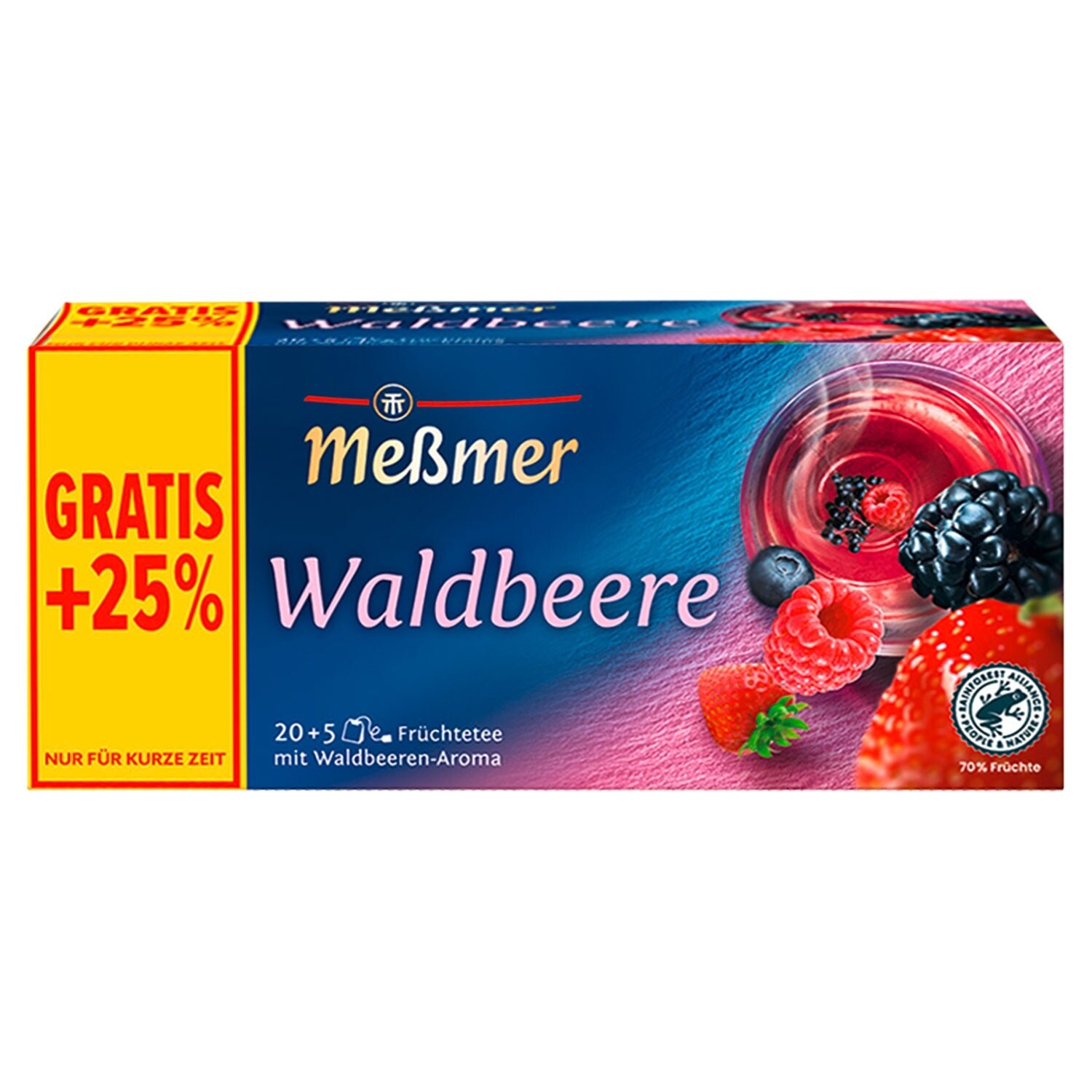 Чай из лесных ягод MESSMER Waldbeere - 25 пакетиков- Сделано в Германии