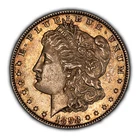 1898 $1 Morgan Dollar - Semi Proof-Like - Neon Rainbow Accent Toning - SKU-D5458