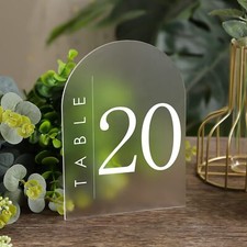20 Frosted 5x7 Arch Table Signs 1/8" Thick DIY Blank Wedding Decor Signs