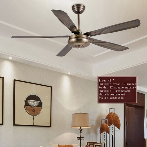 Indoor/Outdoor Ceiling Fan 5 Stainless Iron Metal Fan Blades - Picture 2 of 3