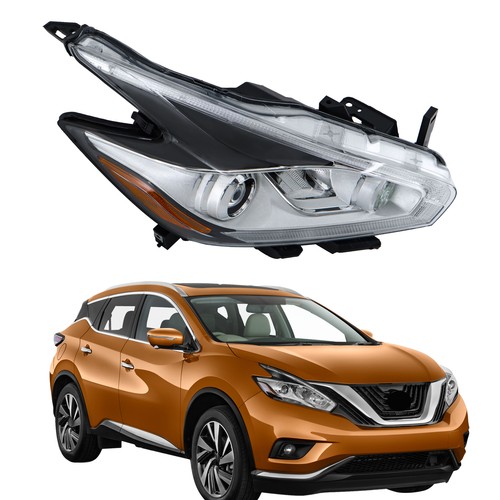 Front Headlight For 2015-18 Nissan Murano Platinum Right Side Clear Lens Chrome - Picture 14 of 14