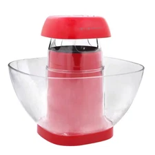 1200-Watt 2.82 Oz. Kernel Capacity Red Retro Hot Air Popcorn Machine with Transp