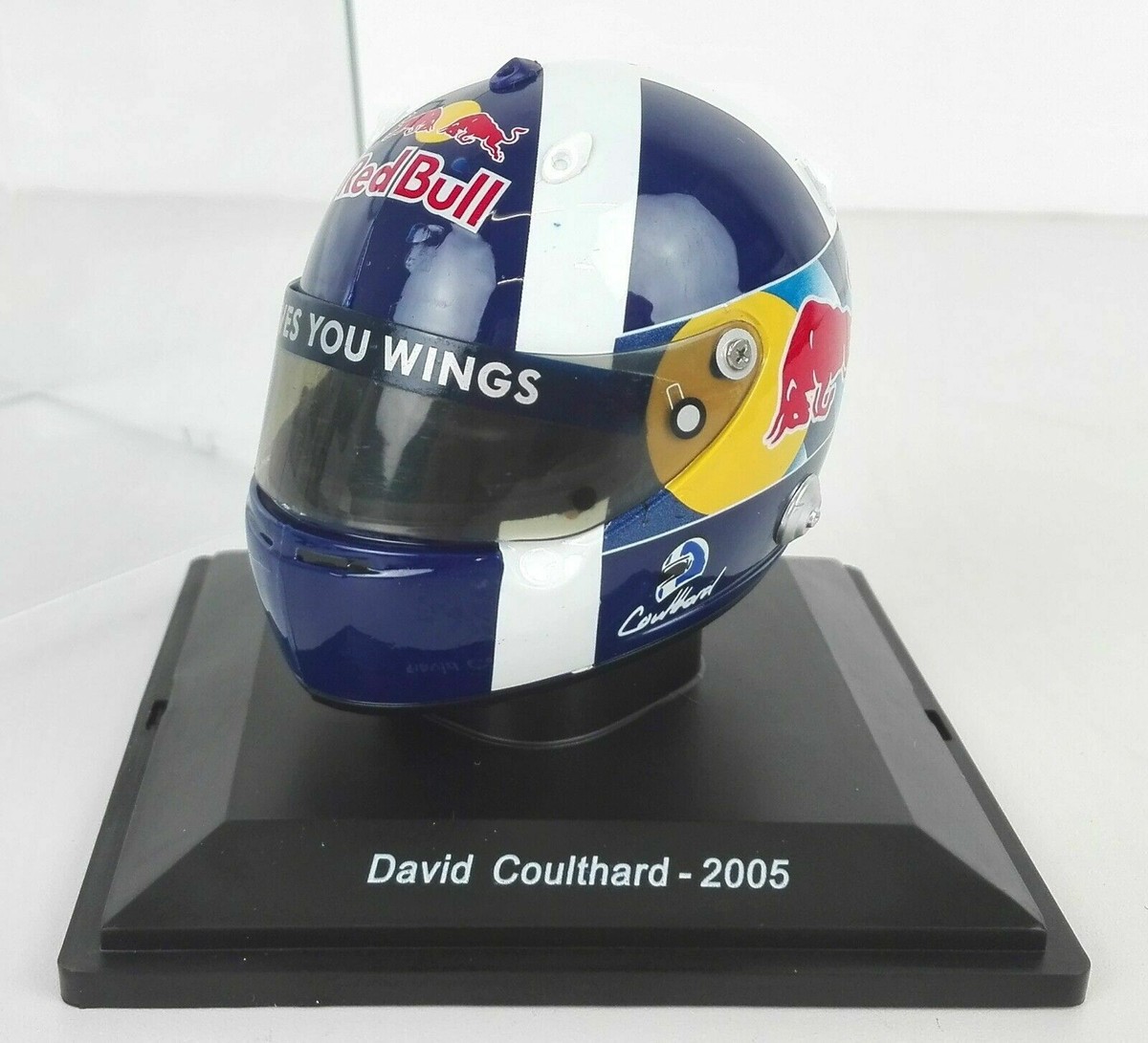 F1 クルサード D.COULTHARD 2005 ミニヘルメットフィギュア NEW 1:5 Casco Helmet F1 DAVID COULTHARD 2005 RED BULL SPARK