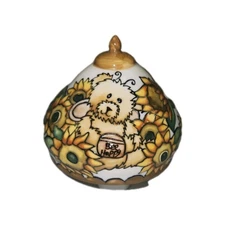 Boyds Bears Night Light Wall Plug Sunflowers Bee Happy Ceramic 2007 Flower Decor