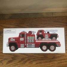 Hess 2015 Fire Truck and Ladder Rescue LIGHTS & SOUNDS 2 pc Set UNOPEN MINT NIB
