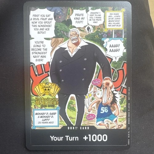 Monkey D. Garp & Monkey D. Luffy Don Promo 2nd Anniversary One Piece English 4x