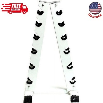 Barbell Vertical A-Frame Dumbbell Rack, Hold Up to Six Pairs of Dumbbells