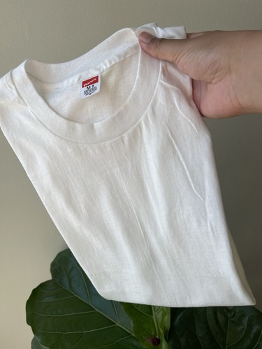 Vintage 70s Hanes Blank White Single Stitch Crewneck T Shirt NWOT Size Medium - Picture 17 of 17