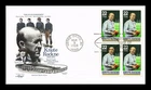 US COVER KNUTE ROCKNE NOTRE DAME FOOTBALL COACH FDC BLOCK OF 4 ARTMASTER