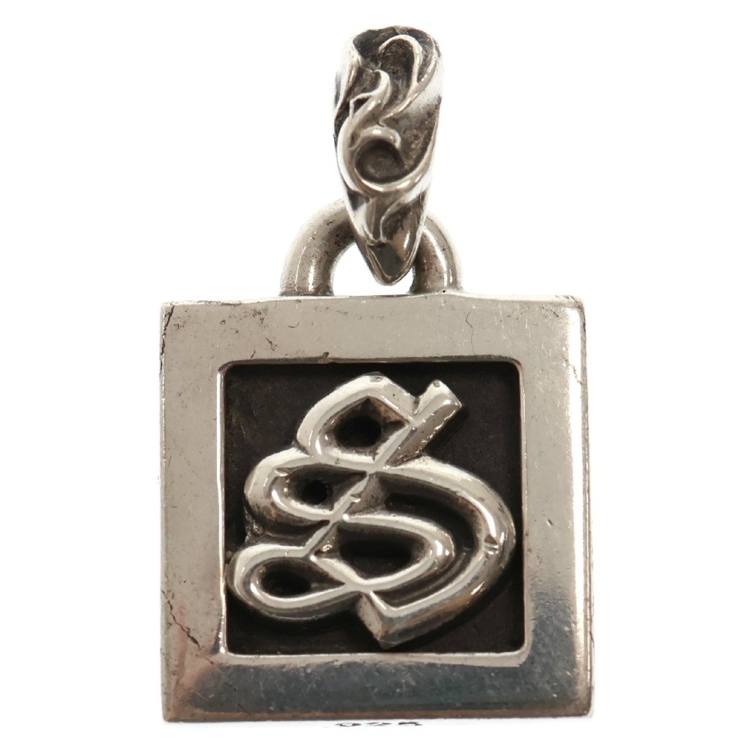 CHROME HEARTS FRAMED LETTER BLOCK FRAME S ALPHABET CHARM SILVER