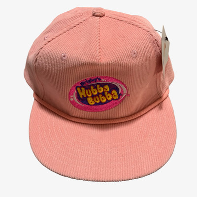 NWT Wrigley's Hubba Bubba Adjustable Corduroy Hat Pink Snag Cap Bubble Gum