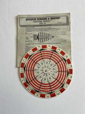 Advanced Dungeons and Dragons Fighting Wheel Spielhilfe TSR 1981