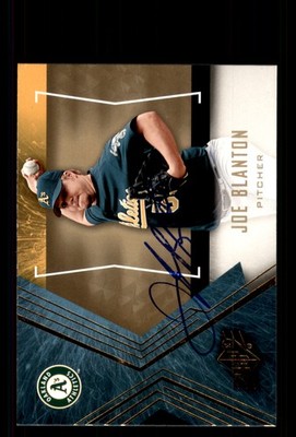 Signed Baseball Card Auto Joe Blanton 2005 SP Collection SPx #60 A's