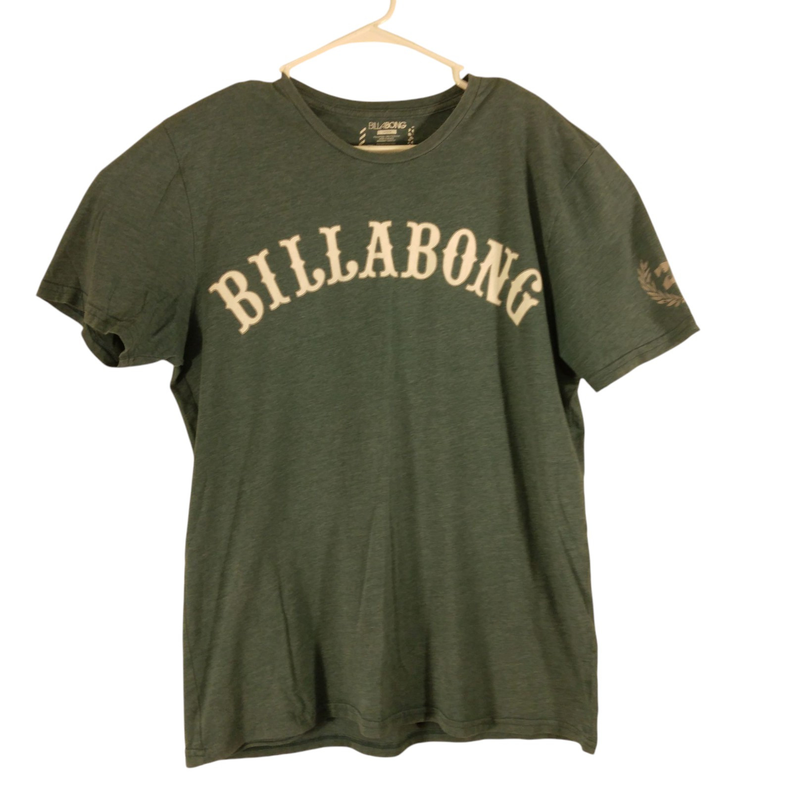 Billabong tshirt mens L Large blue graphic logo tee short sleeve surf skate-image